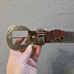 Mens Western Belt Red Dirt Hat Co Genuine Leather Size 32 Southwest Cowboy Rodeo